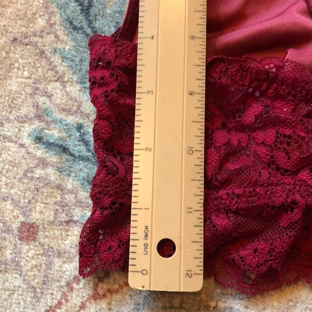 Auden Women’s Red Velvet Plunge Bralette Size Small - Picture 14 of 16